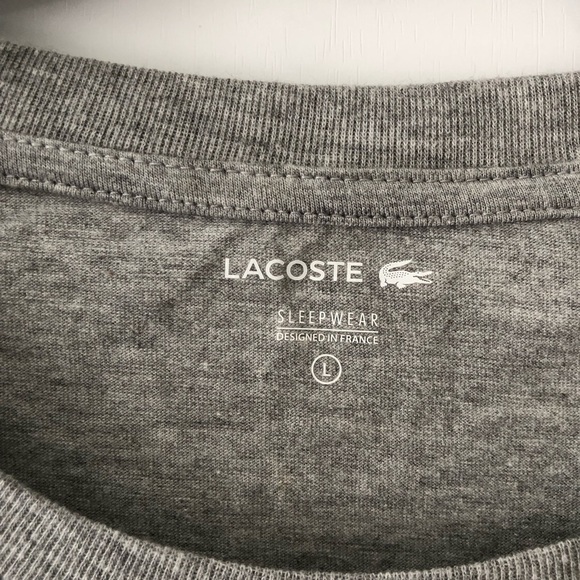 Lacoste Gray Sleepwear Shirt L - Picture 7 of 9